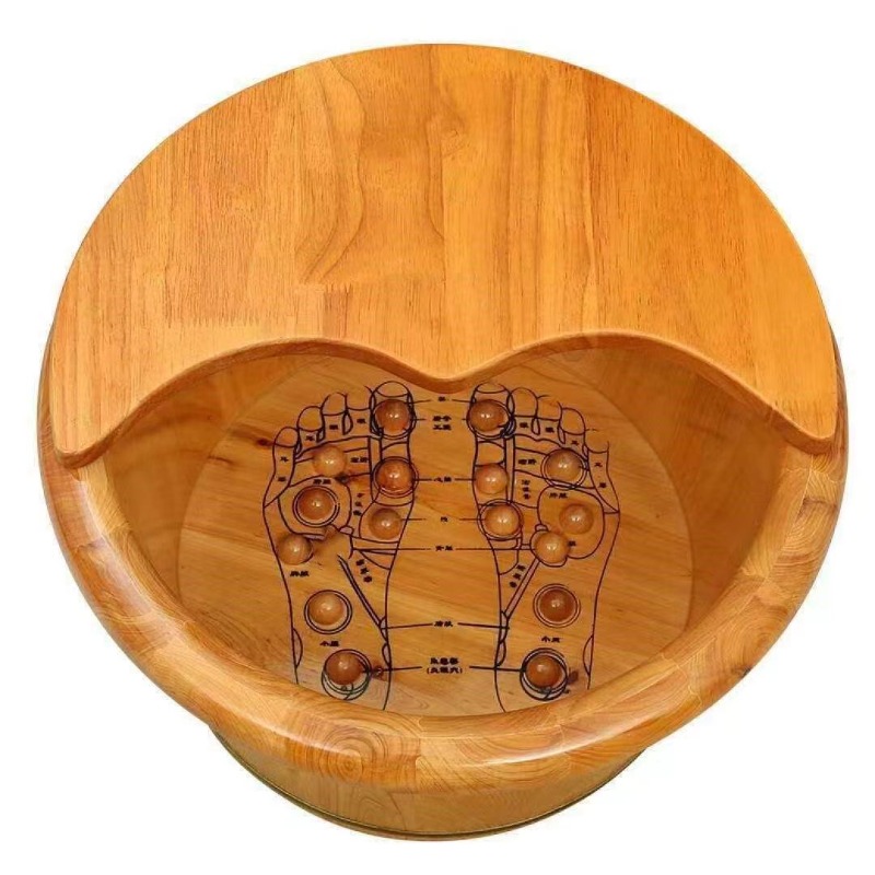Cubo de madera de cedro para r - Spa Massager reseña y precio