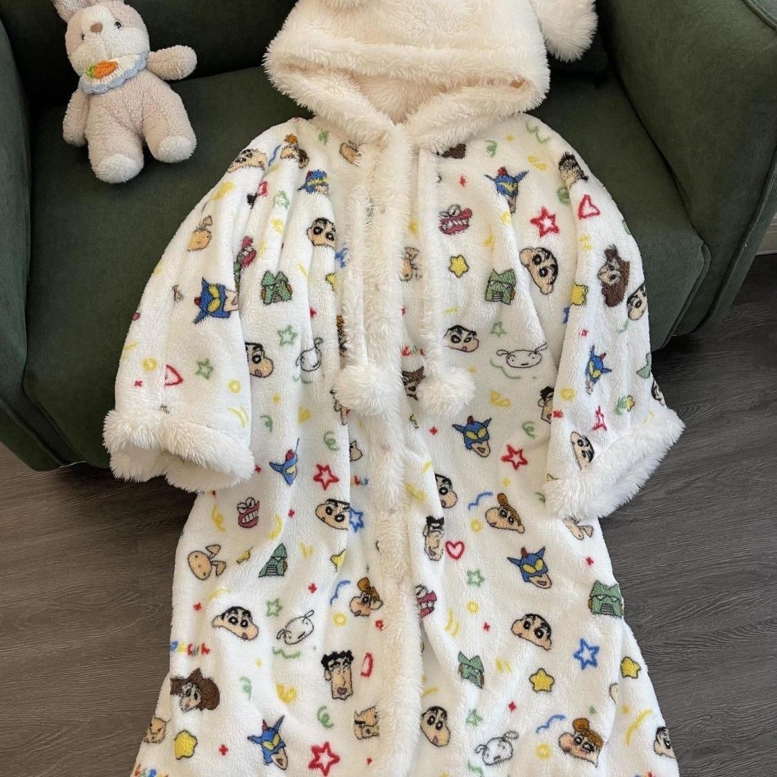Bata de baño con capucha de fo - Bathrobe reseña y precio